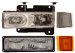 Anzo USA 111101 Chevrolet Crystal Halo Clear w/ Signal/Side Marker Lights Headlight Assembly - (Sold in Pairs) (111101, A1R111101)