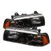 SPYDER BMW E36 3-Series 92-98 4DR 1PC DRL LED Projector Headlights - Black (PRO-YD-BMWE36-4D-DRL-BK)