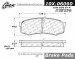 Centric Parts 100.06060 Original Equipment Formula Brake Pad (1000606, CE10006060, 10006060)
