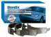 Bendix R736L Rear Relined Brake Shoe Set (R736L, BFR736L)
