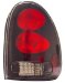 Anzo USA 211039 Chrysler Black Tail Light Assembly - (Sold in Pairs) (211039, A1R211039)
