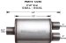 MagnaFlow 12280 Satin Finish Stainless Steel Muffler - 2.5/2in. Inlet / Outlet, Single / Dual, 5in. x 8in. Oval, 18in. Body Length, 24in. Overall Length (12280, M6612280)