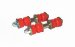 Energy Suspension 9.8123R Performance Polyurethane Red End Link Complete Set (9-8123R, 98123-R, 98123R)