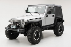 Smittybilt 2802 Textured Black Winch Plate II for Jeep Wrangler (2802, S532802)