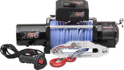 Smittybilt 98281 XRC 8 Comp Series Black Winch with Synthetic Rope and Aluminum Fairlead (98281, S5398281)