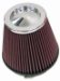 Universal Air Cleaner Assembly Round Tapered OD-5 in./7.5 in. Flange L-1 in. Inside Flange 6 in. Centered Chrome End Filter Length 6.5 in. (RF1042, RF-1042, K33RF1042)