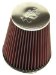 Universal Air Cleaner Assembly Round Tapered OD-4.5 in./6.12 in. Flange L-1.75 in. Inside Flange 4 in. Centered Chrome End Filter Length 7 in. (RF-1032, RF1032, K33RF1032)