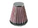 Universal Air Cleaner Assembly Round Tapered OD-2 in./3.5 in. Flange L-5/8 in. Inside Flange 2 1/16 in. Centered Chrome End Filter Length 4 in. (RC-1200, RC1200, K33RC1200)