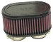 Universal Air Cleaner Assembly Dual Flange Oval OD-3 7/8 in. x 6 1/8 in. Flange L-5/8 in. Inside Flange L-1 9/16 in. Offset C to C 66mm Rubber End Filter L-3 in. (R0990, R-0990, K33R0990)