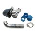 Cold Air Induction System Chrome w/Polished Cast Aluminum Inlet Fenderwell Style (B451557, 1557)