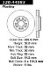 Centric Parts 120.44083 Premium Brake Rotor with E-Coating (12044083, CE12044083)
