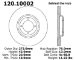 Centric Parts, Inc. 120.10002 Front Disc Brake Rotor (12010002, CE12010002)