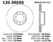 Centric Parts 120.35003 Premium Brake Rotor with E-Coating (CE12035003, 12035003)