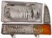 Anzo USA 111081 Ford Chrome With Corner Amber Headlight Assembly - (Sold in Pairs) (111081, A1R111081)