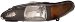 Anzo USA 111033 Ford Escort Crystal Black Headlight Assembly - (Sold in Pairs) (111033, A1R111033)