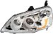 Anzo USA 121056 Honda Civic Projector With Halo Chrome Headlight Assembly - (Sold in Pairs) (121056, A1R121056)