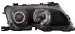 Headlights - 1999 - 2001 B.M.W 3 Series E46 2DR 1PC Projector with HALO - Black Clear (A1R121013, 121013)