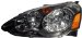 Anzo USA 121209 Acura RSX Black Clear Headlight Assembly - (Sold in Pairs) (121209, A1R121209)