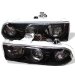 98-02 Chevy S10 Halo Euro Projector Head Lights- Black (PROYDCS1098BK, PRO-YD-CS1098-BK)