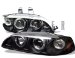 92-95 Honda Civic 2/3D Halo 1Pc Projector(Amber)-Black (PROYDHC921P23DAMBK, PRO-YD-HC921P-23D-AM-BK)