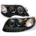 97-02 Ford F-150 1Pc Projector Head Lights (Amber) - Black (PROYDFF150971PAMBK, PRO-YD-FF15097-1P-AM-BK)