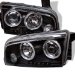 05+ Dodge Charger LED Halo Projector Head Lights - Black (PROYDDCH05LEDBK, PRO-YD-DCH05-LED-BK)