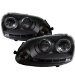 06 Up Volkswagen Golf Halo Projector Head Lights - Black (PRO-YD-VG06-HL-BK)