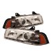 SPYDER BMW E36 3-Series 92-98 2DR 1PC DRL LED Projector Headlights - Chrome (PRO-YD-BMWE36-2D-DRL-C)