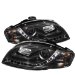 SPYDER Audi A4 06-08 DRL LED Projector Headlights - Black (PRO-YD-AA405-DRL-BK)