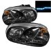 SPYDER Volkswagen Golf IV 99-05 DRL LED Projector Headlights - Black (PRO-YD-VG99-DRL-BK)