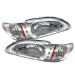 SPYDER Ford Mustang 94-98 LED Amber Crystal Headlights - Chrome (HD-CL-FM94-LED-AM-C)