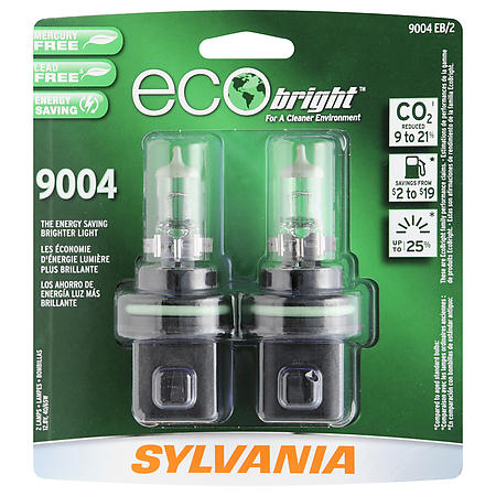 Sylvania EcoBright TWIN Halogen Headlight - 9004EB/2 (9004EB2)