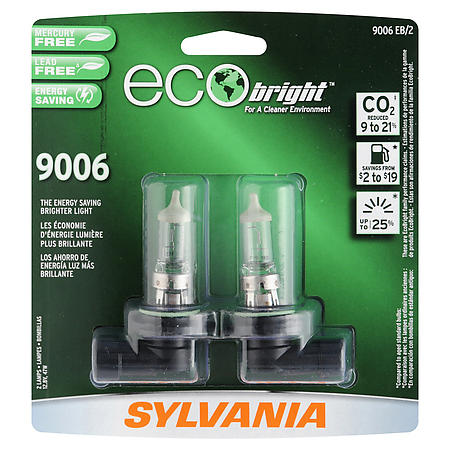 Sylvania EcoBright TWIN Halogen Headlight - 9006EB/2 (9006EB2)
