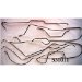 Omix-Ada 16737.45 Stainless Steel Brake Line Set; Jeep CJ7 without Quad (P & DS) (1673745, O321673745)