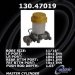 Centric Parts 130.47019 Brake Master Cylinder (CE13047019, 13047019)