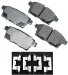 Akebono ACT1259 ProACT Ultra-Premium Ceramic Brake Pad Set (ACT1259, AKACT1259)