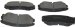Beck Arnley  087-1706  Semi-Metallic Brake Pads (0871706, 871706, 087-1706)