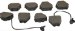 Beck Arnley  087-1709  Semi-Metallic Brake Pads (871709, 0871709, 087-1709)