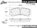 Centric Parts 104.07540 104 Series Semi Metallic Standard Brake Pad (CE10407540, 1040754, 10407540)