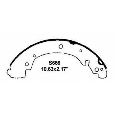 Wagner PAB666 Brake Shoe Set (PAB666, WAGPAB666)