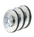 SSBC 23389AA3R Drilled Slotted Plated Front Passenger Side Rotor for 1991-93 Taurus includes SHO and Police (23389AA3R)
