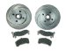 SSBC A2351010 Short Stop Slotted Front Rotor Upgrade Kit for '92-99 GM 1/2T 4WD (A2351010, S91A2351010)
