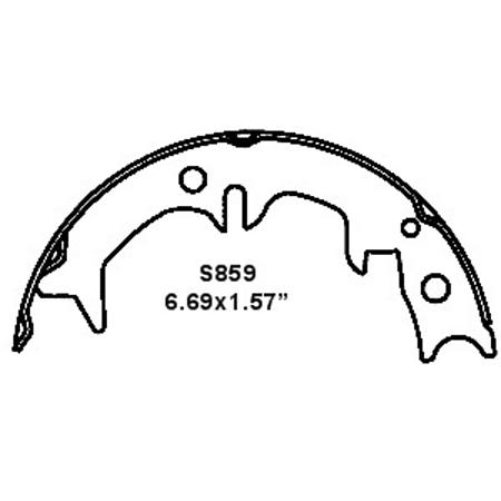 Wearever Silver Parking Brake Shoe - NB859 (NB859)