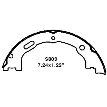 Wearever Silver Parking Brake Shoe - NB809 (NB809)