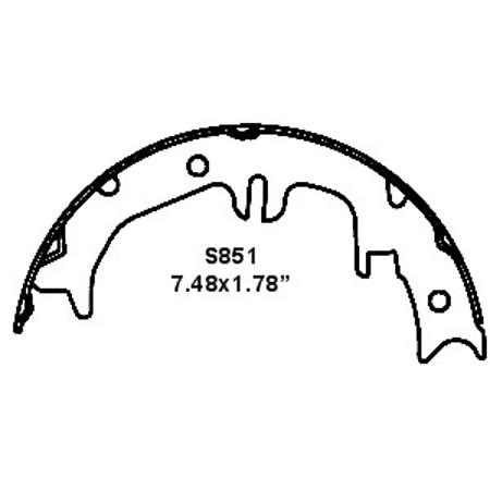 Wearever Silver Parking Brake Shoe - NB851 (NB851)