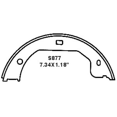 Wearever Silver Parking Brake Shoe - NB877 (NB877)