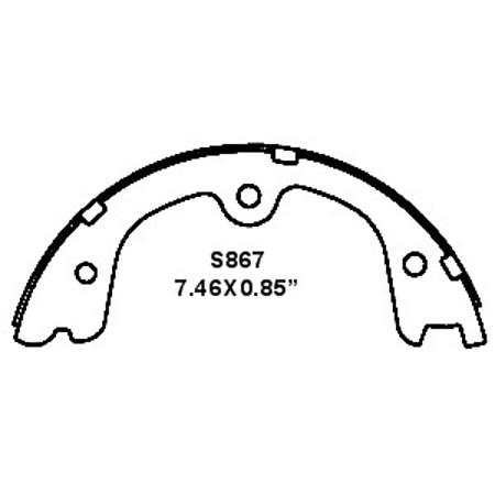 Wearever Silver Parking Brake Shoe - NB867 (NB867)