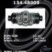 Centric Parts 134.48009 Drum Brake Wheel Cylinder (CE13448009, 13448009)