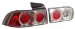 Anzo USA 221007 Acura Integra Halo Chrome Tail Light Assembly - (Sold in Pairs) (221007, A1R221007)