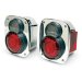 Rampage Products 5308 Chrome Sport Euro Style Replacement Taillights 76-06 CJ & Wrangler (5308, R925308)